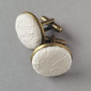 Ivory Lace Cufflinks